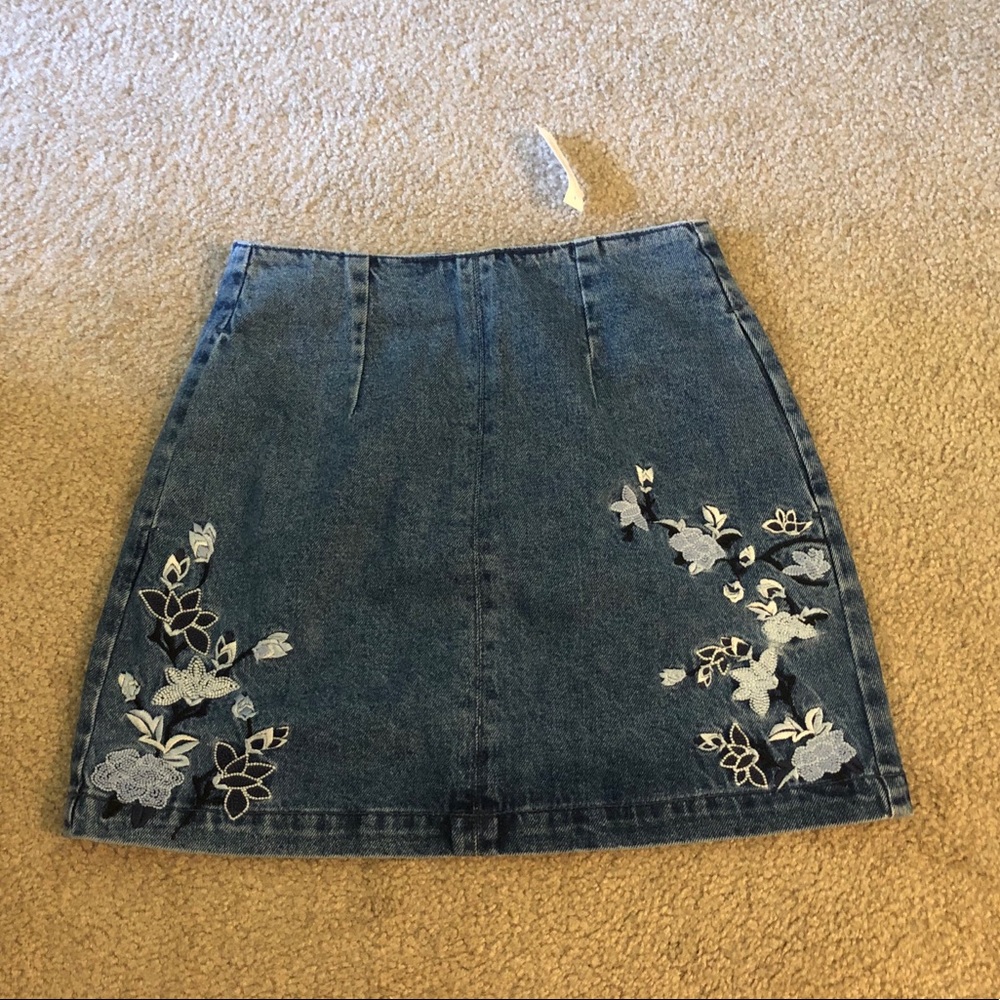 NWT Topshop denim mini skirt